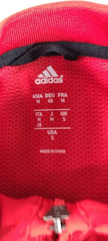 Adidas Pullover Youth Small Red Half Zip Short Sleeve Vented * gallery