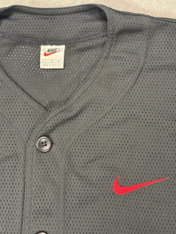 Rare Vintage 90’s Nike Mesh Baseball Jersey White/Red/Black Tag XL. 🔥🔥 gallery
