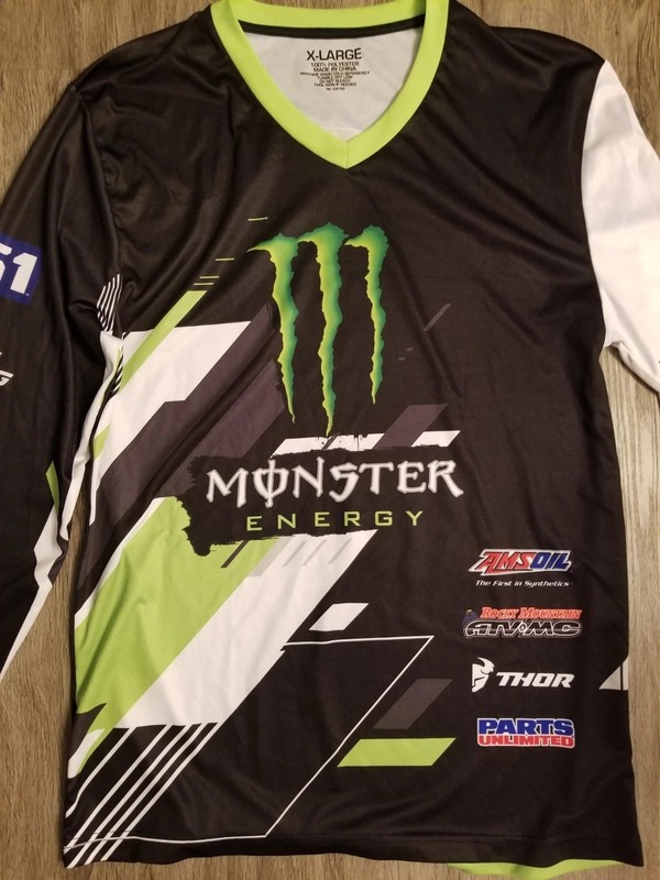 Monster Energy Shirt Men's Size XL Long Sleeve ArenaCross Jersey Logo V-Neck gallery