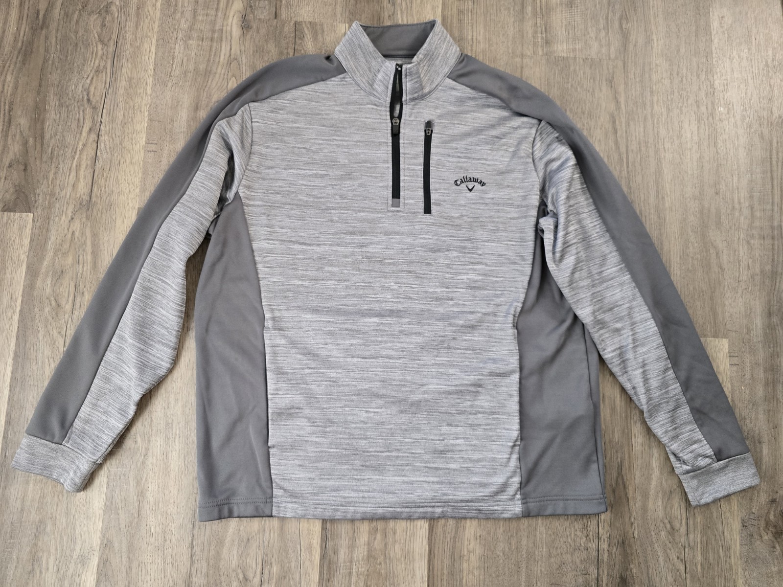 Callaway 1/4 Zip Pullover Men’s Large W/ Chest Pocket Heathered Gray gallery