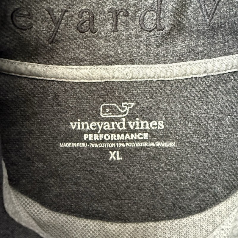 Vineyard Vines Performance 1/4 Zip Pullover Mens Sz XL Gray Long Sleeve Whale gallery