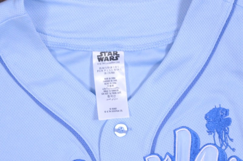 Star Wars Hoth Echo Base Embroidered Stitched Baseball Jersey Blue Men's Small S gallery