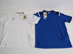 Errea Men’s Short Sleeve Training Tops XS/XXS Blue White 2-Pack BNWT
