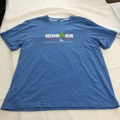 Lululemon Mens XL T-Shirt Blue Ironman Portugal Cascais Swim Bike Run