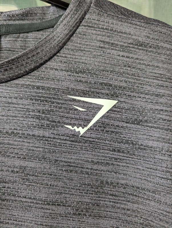 Gymshark Shirt Medium Gray Arrival Marl Heather Performance Workout Tee Active gallery