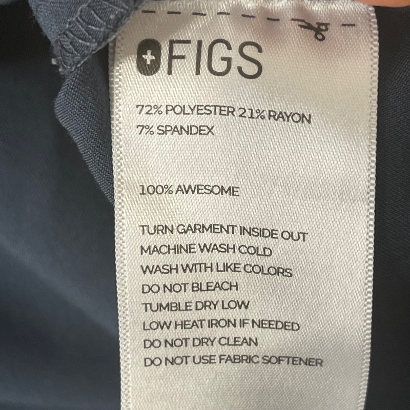 FIGS Rafaela Oversized Scrub Top Mens Medium Blue Sleeveless WXXSW1003 Mandarin gallery