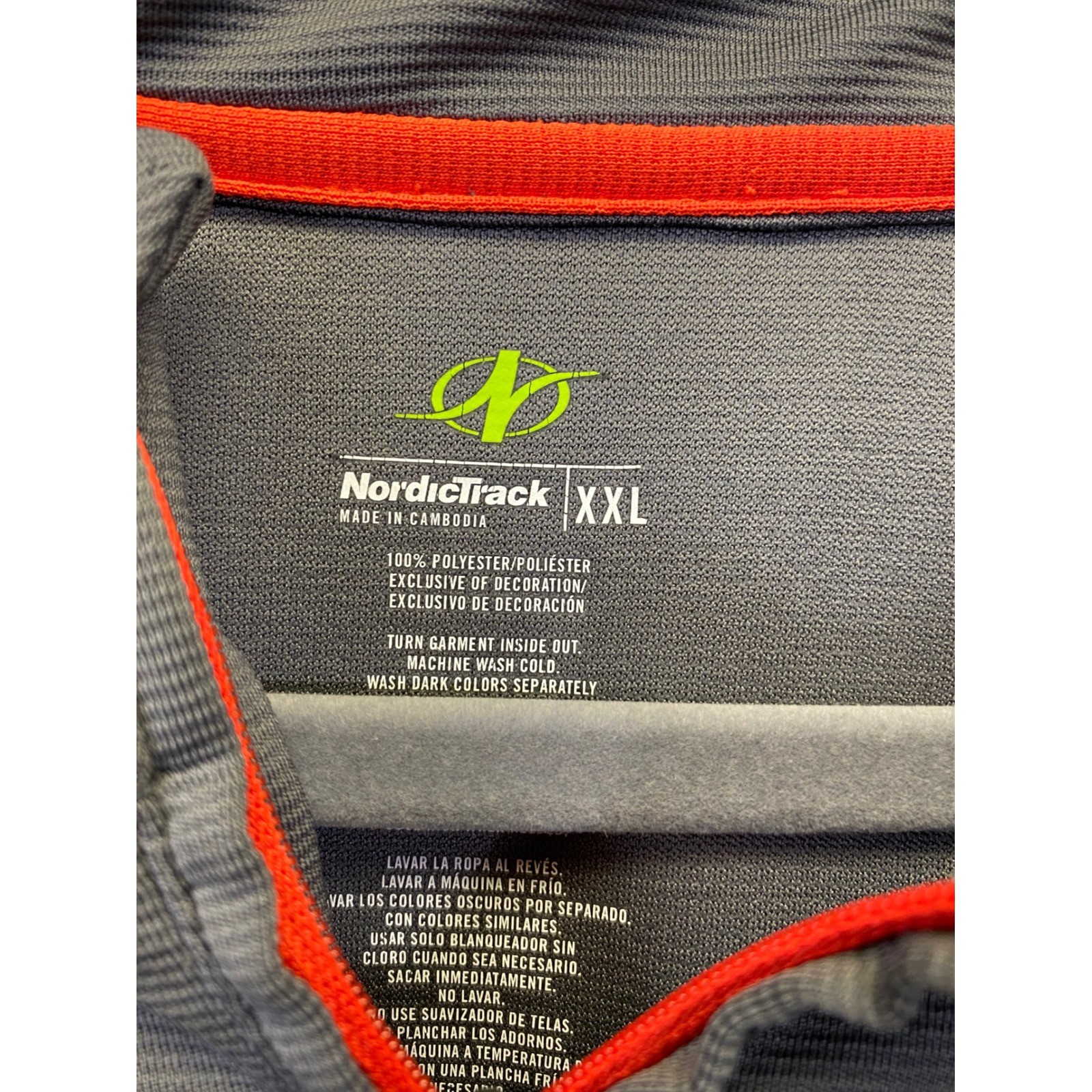 NordicTrack Gray Quarter Zip Pullover Gorpcore Activewear Outdoor Utility XXL gallery