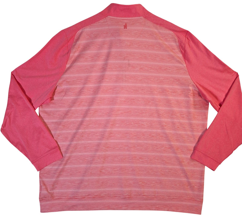 NWT Johnnie-O Bert 1/4 Zip Pullover Men's XL Pink Performance Golf MSRP $128 gallery