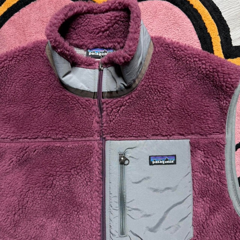 Patagonia Classic Retro-X Full Zip Fleece Vest Size XL Purple gallery