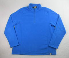 REI Co-Op Sweater Mens XL Blue Long Sleeve 1/4 Zip Fleece Hiking Active Outdoor