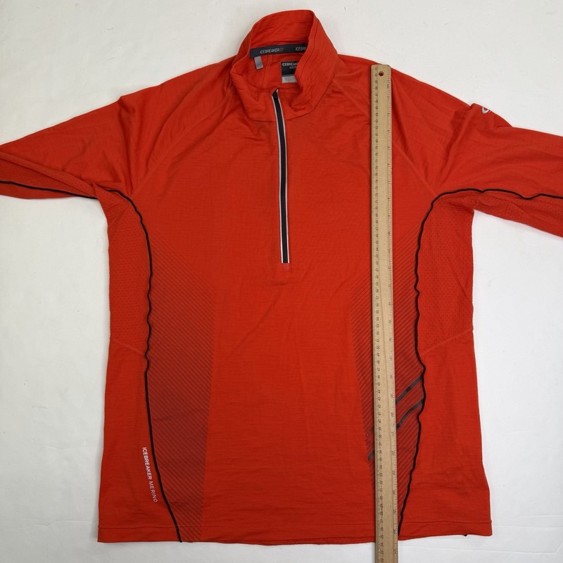 Icebreaker Merino GT 1/2 Zip Base Layer Pullover Men’s Large Stretch Wool - EUC gallery