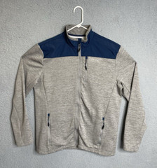 Orvis Mens 1/4 Zip Pullover Large Gray Blue Outdoor Performance Fly Fishing