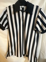 BRISTOL Black White Mens Football Referees Jersey Medium. ( JT3)