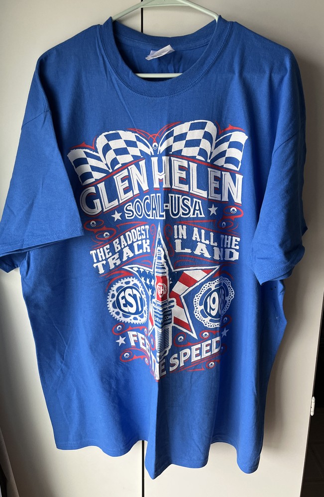 Glen Helen Track SoCal Blue T-shirt Men’s 2XL Motorcycle NWOT