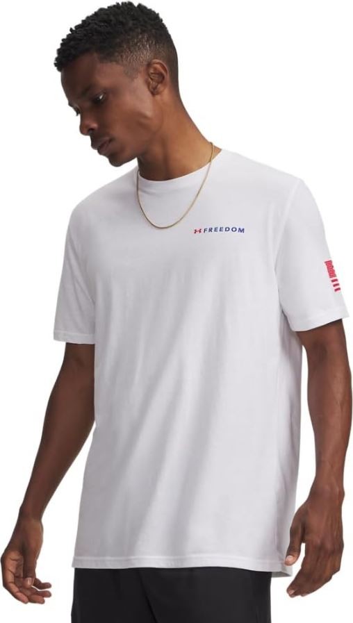Under Armour Men's Team Tech Loose Cardinal Short Sleeve Shirt, White, X-Large gallery