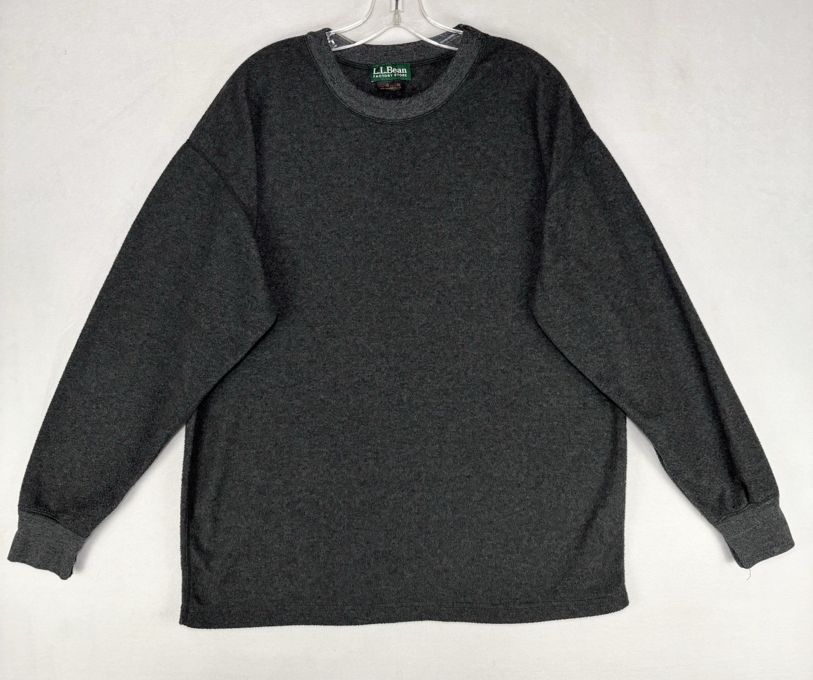 Vintage LL Bean Polar Fleece Pullover Mens XL Soft Performance Base Layer Gray gallery