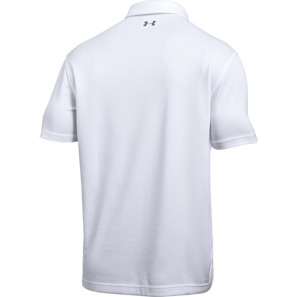 Men's Under Armour Short Sleeve Tech Polo Shirt, White 1290140-100 gallery