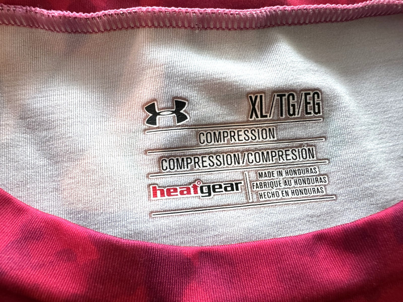 Under Armour Batman HeatGear Compression Shirt Mens XL Pink red Camo Alter Ego gallery