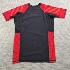 Sanabul Shirt Mens Large Black Short Sleeve Compression BJJ Rash Guard Athletic