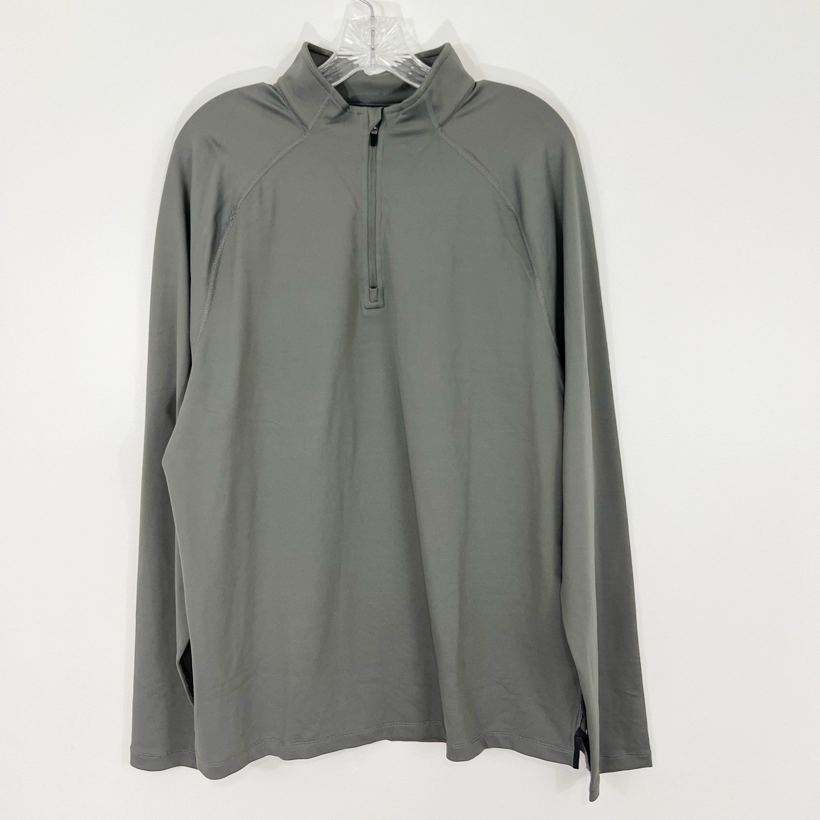 Rhone Session 1/4 Zip Pullover in Anchor Gray Size Large gallery