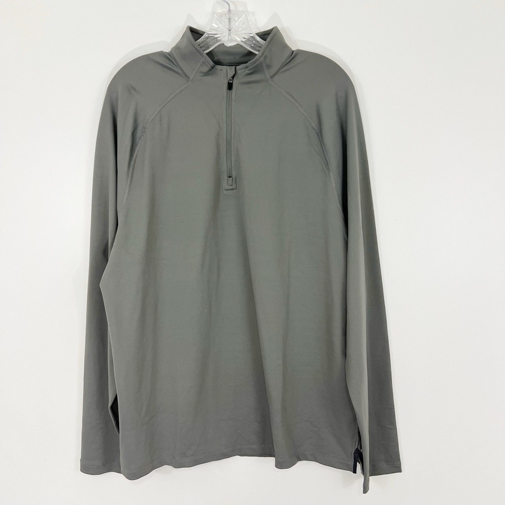 Rhone Session 1/4 Zip Pullover in Anchor Gray Size Large