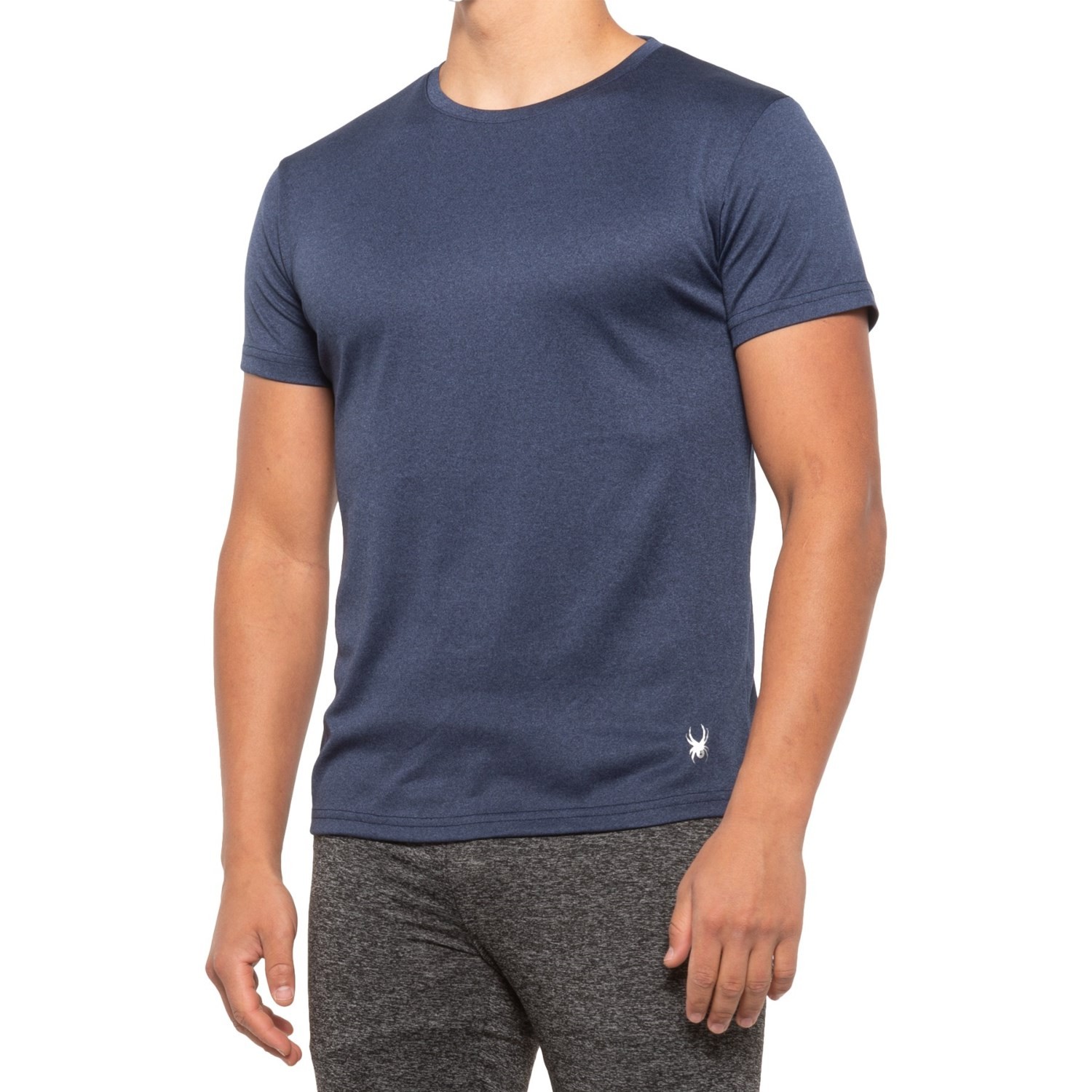 Spyder Crew Neck Activewear Workout Running Exercise Blue T-shirt Men's Medium gallery