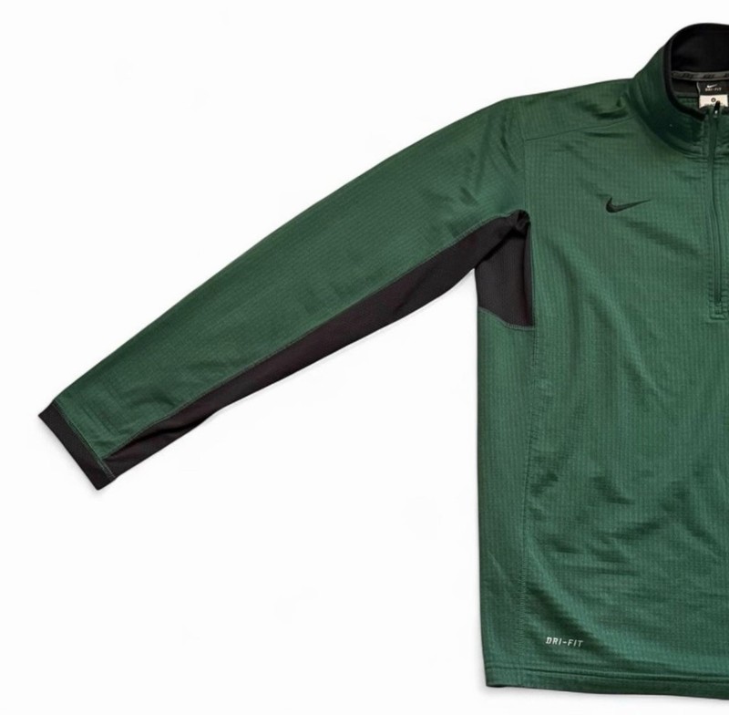 Nike Dri-Fit Quarter Zip Green Lacrosse Team Pullover Mens M gallery