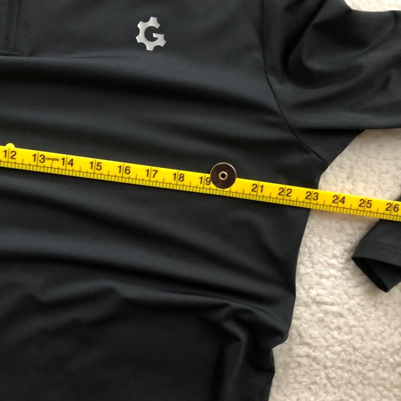 Jum Gear Mens XL Athletic Dark Gray Pullover Top Long Sleeves 1/4 Zipper gallery