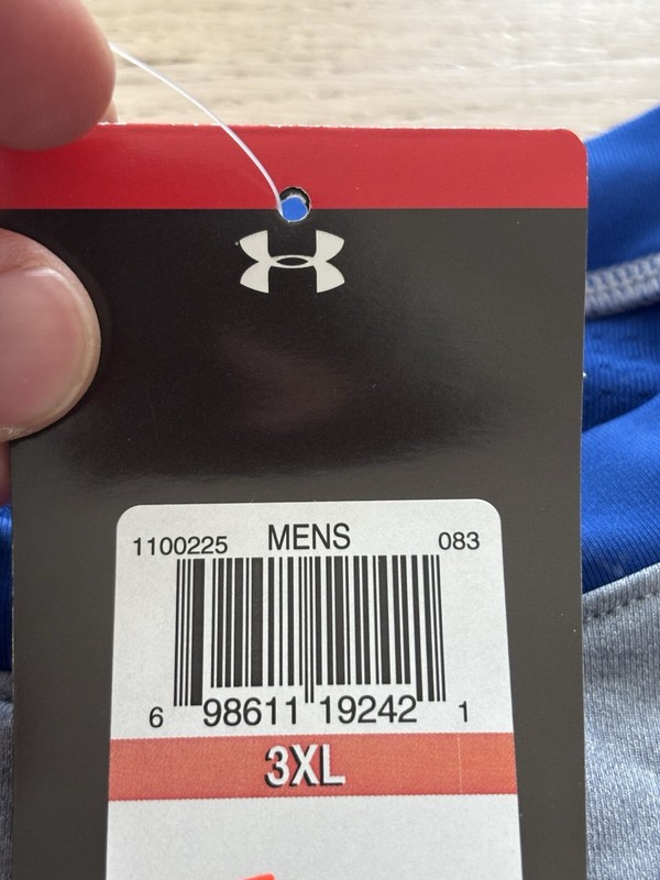 NEW Under Armour Baseball Diamond Series L/S Training Top Medium Gray/Blue 3XL gallery