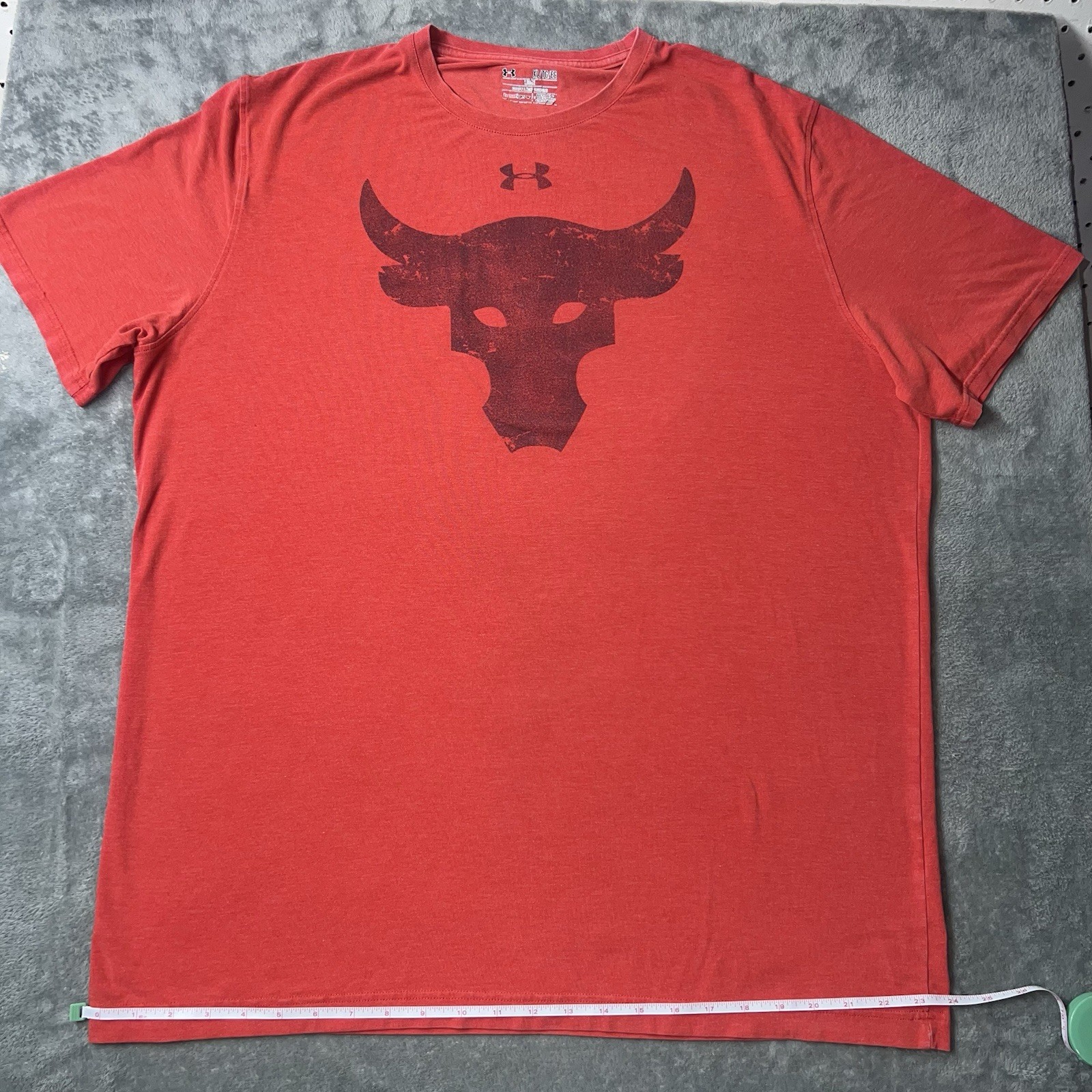 Under Armour Loose Project Rock Red Short Sleeve Graphic Shirt Men's XL gallery