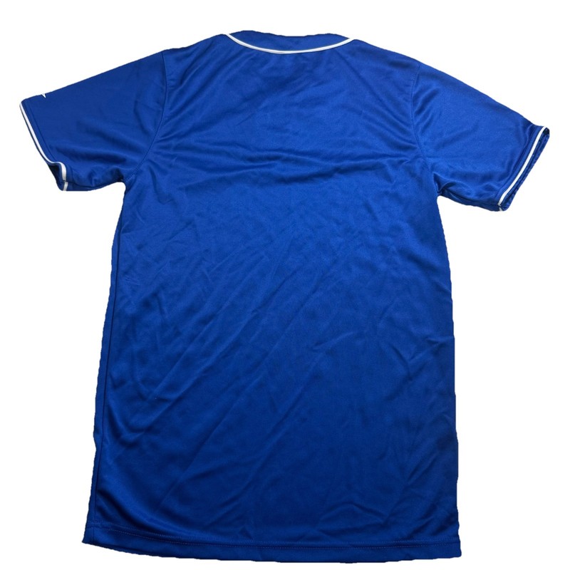 Mens Alleson Athletic Blue Two-Button Piped Baseball Jersey Sz Small Polyester gallery