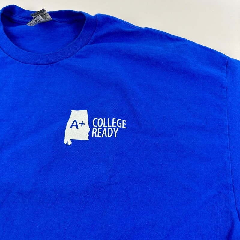 Gildan Ultra Cotton Tshirt Men Blue 2XL College Ready Believe gallery