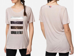 Rossignol Womens Sport Goes Fashion Urban T-shirt Laminated Stripe Shirt Top S