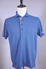 Field Day Sporting Co. Performance Polo Shirt Blue Print Logo Men’s Medium M