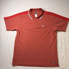 The North Face 1/4 Zip VaporWick Short Sleeve Polo Shirt • Men’s Large Red Orang
