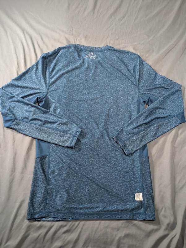 Realtree Fishing Shirt Mens Small Blue Aspect Camo Long Sleeve Reversible Vented gallery