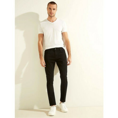 GUESS Jeans Trousers Men's Fashion Chris Super Skin Stretch Black M0BA27D3Y2A gallery