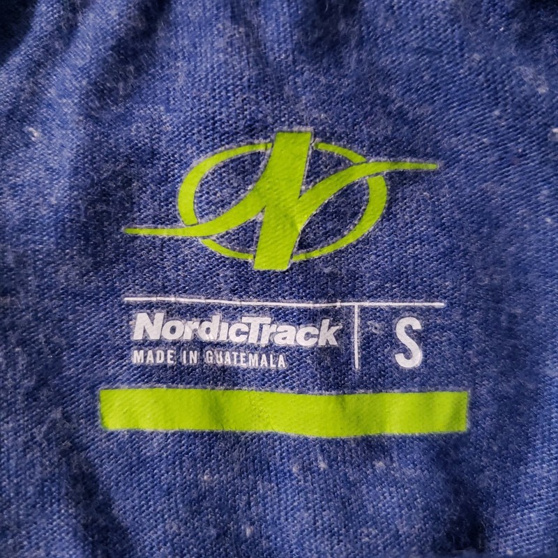 NordicTrack NT DRI Mens Small Long Sleeve Shirt Blue Athletic Activewear gallery