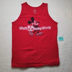 Disney Parks Walt Disney World Men’s Size L Red Tank Top Mickey Mouse Pre-owned