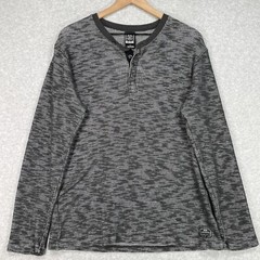 Nike Engineered Shirt L Black Henley Thermal Long Sleeve Dri Fit Pullover