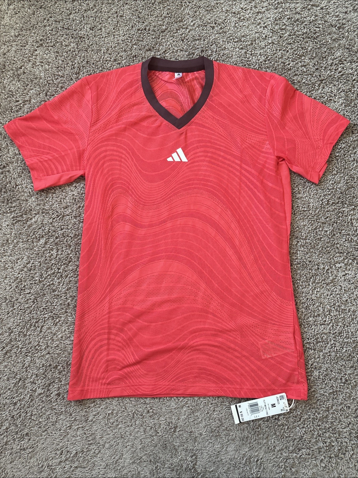 adidas Pro Climachill+ Freelift Men's Mesh Tennis T-Shirt Slim Fit Medium JD8633 gallery