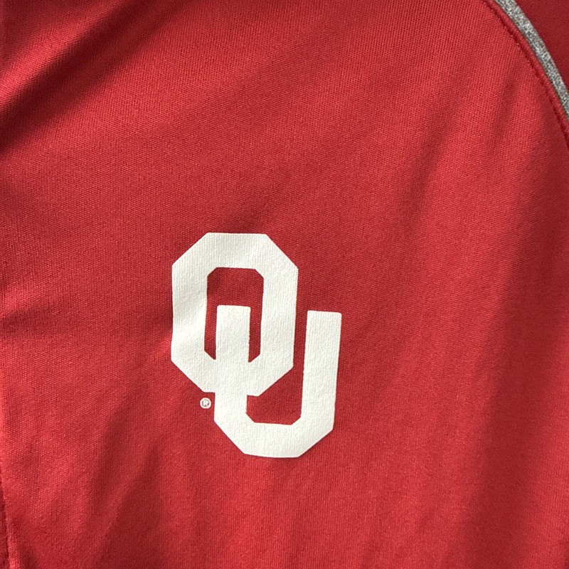 Men's Oklahoma Sooners OU Quarter-Zip Thin Light Jacket Red Large Designed In LA gallery