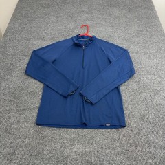 Patagonia Capilene Baselayer Mens M Blue Polartec Midweight Quarter Zip Gorpcore