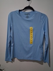 Hang Ten UV Protection /UPF 50+ Athletic Shirt Unisex S Lt. Blue S. Sleeve NWT