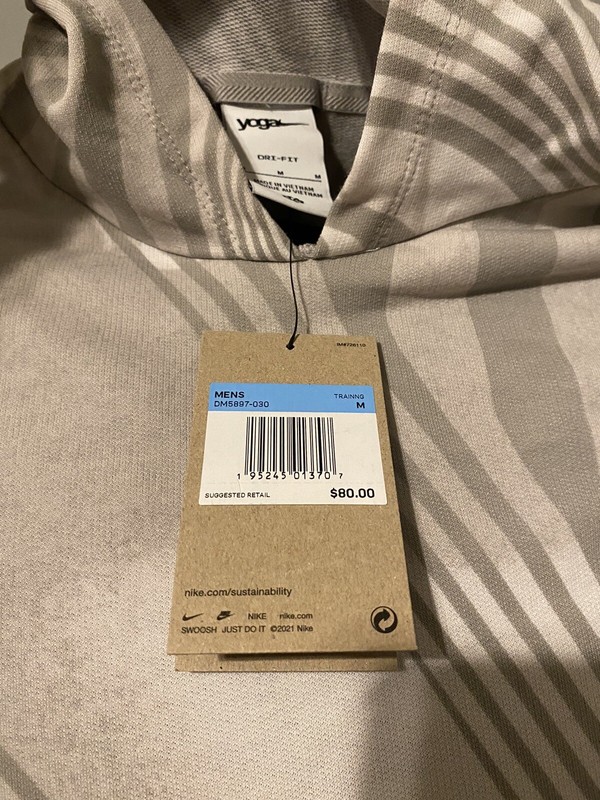 NIKE YOGA DRI FIT TERRY MEN A.I.R. ROBBIE SIMON HOODIE Medium DM5897-030 NWT gallery