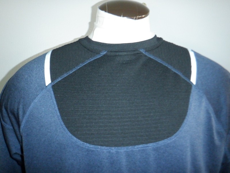 EUC! Men's SPYDER ACTIVE Sz XL Blue & Black Crew Long Sleeved Compression Shirt gallery
