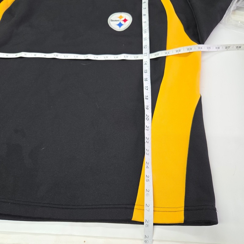 Pittsburgh Steelers NFL Reebok Pullover Shirt Black Yellow Men's Large gallery