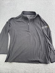 Peter Millar Pullover Mens XL Gray 1/4 Zip Golf Frontier Growth Logo