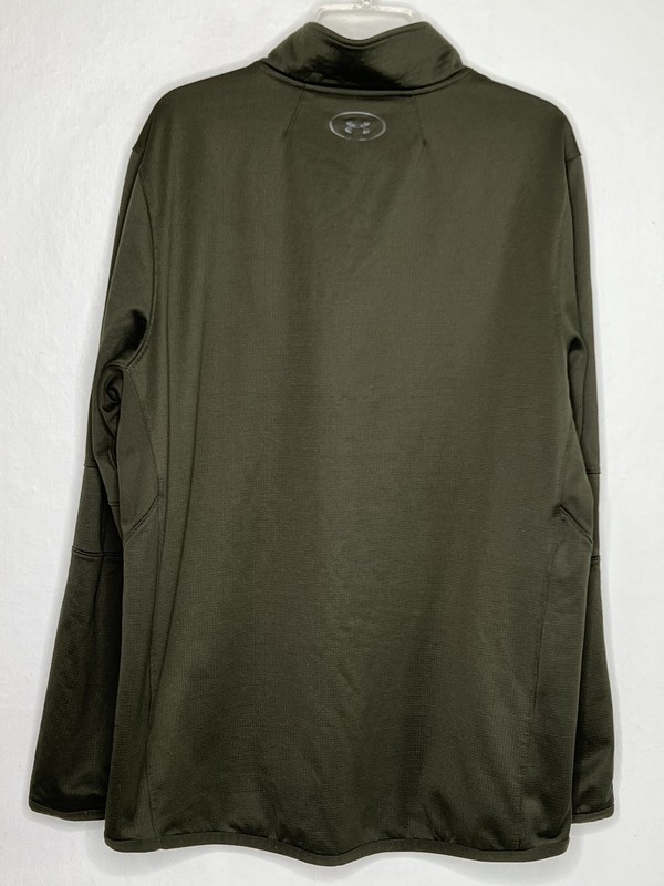 Under Armour Mens 2XL Green Cold Gear Loose Fit Quarter Zip Light Weight #62 gallery