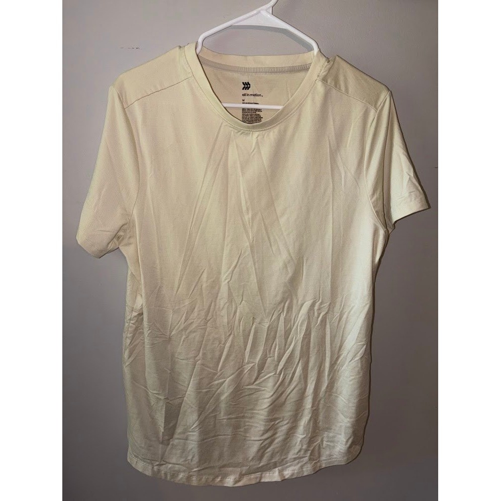 All In Motion Mens Performance Short Sleeve T-Shirt Tan Cream Size M E0229 gallery